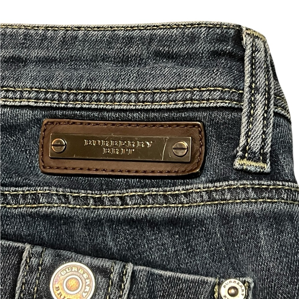 Burberry Brit Buckingham low rise skinny capri jeans in medium wash luxury - Picture 7 of 12